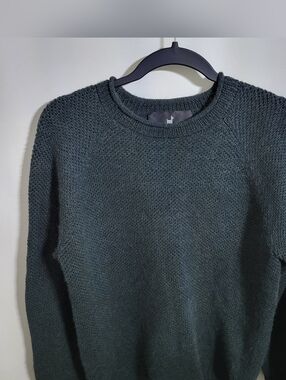 Peruvian Connection 100% Alpaca Dark Dark Green Crewneck Sweater, Size M